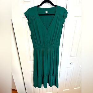 Dark Green lightweight midi dress from Old Navy